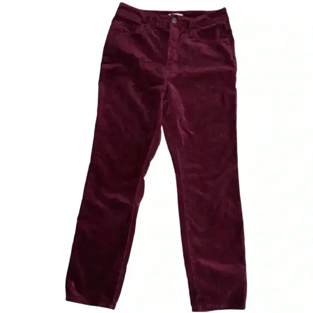 Good American corduroy maroon/burgundy pants size 6/28